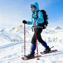 Berkfield 3 in 1 Snowshoes Red and Black 78.5 x 22 cm Aluminum and HDPE