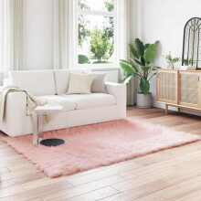 Berkfield Faux Sheepskin Rug TAFALLA Pink 160 x 230 cm Polyester