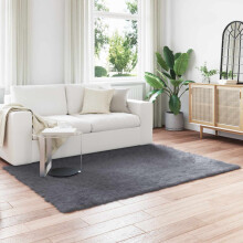 Berkfield Faux Sheepskin Rug TAFALLA Anthracite 120 x 170 cm Polyester