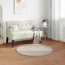 Berkfield Anti-Slip Faux Rabbit Fur Rug OLITE Beige ò 100 cm Polyester
