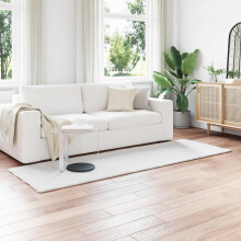 Berkfield Anti-Slip Faux Rabbit Fur Rug OLITE White 80 x 250 cm Polyester