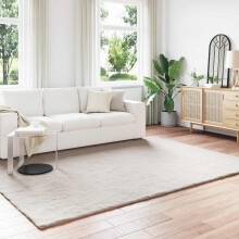 Berkfield Anti-Slip Faux Rabbit Fur Rug OLITE Beige 200 x 280 cm