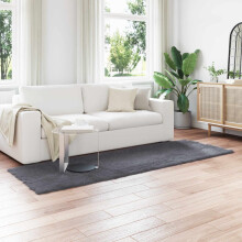 Berkfield Faux Sheepskin Rug TAFALLA Anthracite 80 x 250 cm Polyester