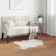Berkfield Anti-Slip Faux Rabbit Fur Rug OLITE Cream 80 x 120 cm Polyester