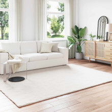 Berkfield Anti-Slip Faux Rabbit Fur Rug OLITE Cream 240 x 340 cm