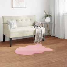 Berkfield Anti-Slip Faux Rabbit Fur Rug OLITE Pink 80 x 120 cm Polyester