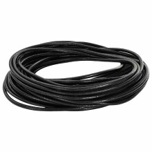 Berkfield Leather Cord Black ò3 mm x 50 m Leather