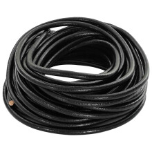 Berkfield Leather Cord Black ò4 mm x 10 m Leather