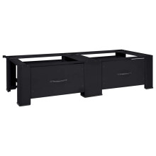 Berkfield Washing Machine Pedestal 2 pcs Black 127 x 54.5 x 32.5 cm Steel