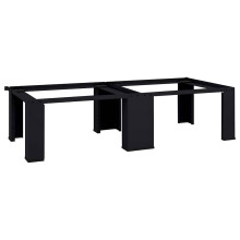 Berkfield Washing Machine Pedestal 2 pcs Black 127 x 54.5 x 32.5 cm Steel