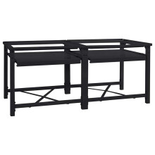 Berkfield Washing Machine Pedestal 2 pcs Black 120 x 56 x 52 cm Steel