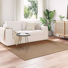 Berkfield Area Rugs Square AGIRA Natural 200 x 200 cm Polyester