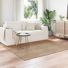 Berkfield Area Rugs Square AGIRA Natural 200 x 200 cm Polyester