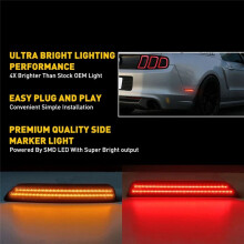Front & Rear Side Lamp Turn Signal Side Lights for Mustang 2010-2014 AR3Z-15A201-A AR3Z-15A201-C