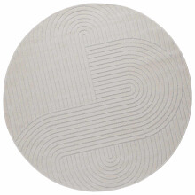 Berkfield Area Rugs Round PALMERAS Cream ò 160 CM Polyester