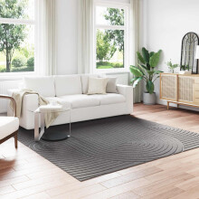 Berkfield Area Rugs Square PALMERAS Anthracite 240 x 240 cm Polyester