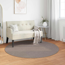 Berkfield Area Rugs Round LUGO Taupe ò 200 CM Polyester