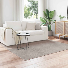 Berkfield Area Rugs Square LUGO Cream and Taupe 120 x 120 cm Polyester