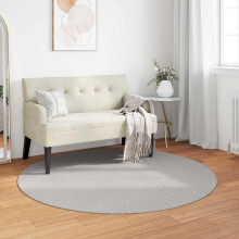 Berkfield Area Rugs Round LUGO Cream and Grey ò 160 CM Polyester