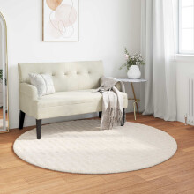 Berkfield Area Rugs Round SIROLO Cream ò 160 CM Polyester