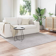 Berkfield Area Rugs Square LUGO Cream and Grey 200 x 200 cm Polyester