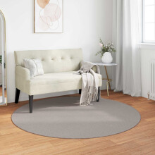 Berkfield Area Rugs Round LUGO Cream and Taupe ò 120 CM Polyester