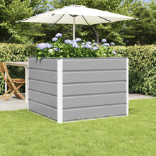 Berkfield Planter Light Grey 100 x 100 x 75 cm Steel