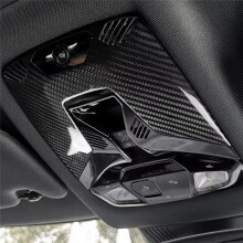 Real Hard Carbon Fiber Car Roof Reading Light Cover Frame Sticker for Cooper F65 F66 U25 Countryman 2024 2025