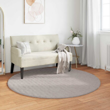 Berkfield Area Rugs Round SIROLO Sand ò 160 CM Polyester