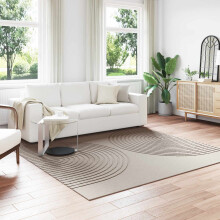 Berkfield Area Rugs Square GALATI Beige 240 x 240 cm Polyester