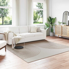 Berkfield Area Rugs Square GALATI Cream 240 x 240 cm Polyester