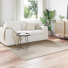Berkfield Area Rugs Square GALATI Beige 120 x 120 cm Polyester