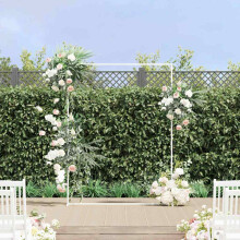 Berkfield Wedding Arch White 150 x 49.5 x 200 cm Steel