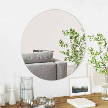 Berkfield Wall Mirror Round ò 60 cm Tempered Glass