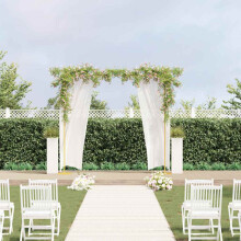 Berkfield Wedding Arch Gold 338 x 35 x 300 cm Steel