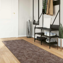Berkfield Rug Runner MARSA Grey 100 x 350 cm Polyester and PVC