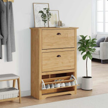 Berkfield Shoe Rack BODO Honey Brown 80 x 35 x 118 cm Engineered Wood