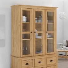 Berkfield Cabinet with Glass Doors BODO Honey Brown
