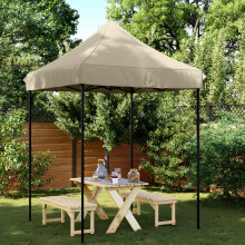 Berkfield Party Tent Folding Taupe 200 x 200 x 306 cm Oxford Fabric