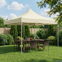 Berkfield Party Tent Folding Cream 291 x 291 x 315 cm Oxford Fabric