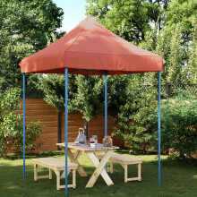Berkfield Party Tent Folding Terracotta 200 x 200 x 306 cm Oxford Fabric