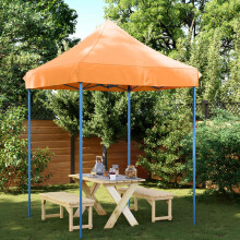 Berkfield Party Tent Folding Orange 200 x 200 x 306 cm Oxford Fabric