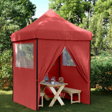 Berkfield Party Tent Folding Burgundy 200 x 200 x 306 cm Oxford Fabric