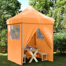 Berkfield Party Tent Folding Orange 200 x 200 x 306 cm Oxford Fabric