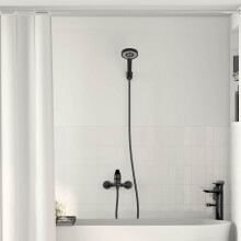 Berkfield Shower Head Set Black G 1 / 2 inches