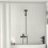 Berkfield Shower Head Set Black G 1 / 2 inches 1