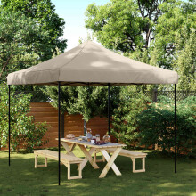 Berkfield Party Tent Folding Taupe 292 x 292 x 315 cm Oxford Fabric