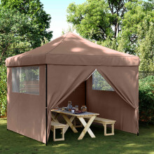 Berkfield Party Tent Folding Brown 292 x 292 x 315 cm Oxford Fabric