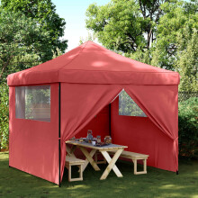 Berkfield Party Tent Folding Burgundy 292 x 292 x 315 cm Oxford Fabric