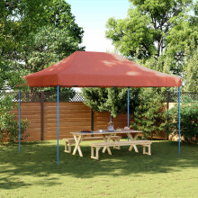 Berkfield Party Tent Folding Terracotta 279 x 410 x 315 cm Oxford Fabric